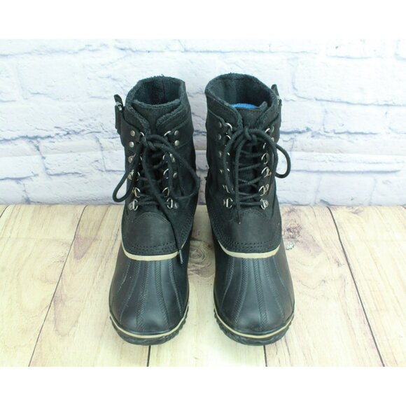Sorel Fancy Lace II Black Suede Waterproof Insulated Winter Boots Size 10 - Picture 4 of 9